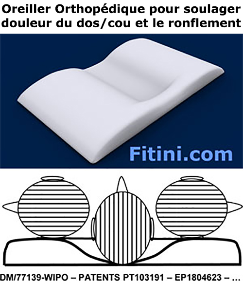Fitini sont les meilleurs oreillers breveté pour la vôtre santé: oreiller anti-ronflements, oreiller anti-apnée, oreiller anti-vieillissement, oreiller anti-insomnie, oreiller contre le mal de dos et cou| Dormez comme un Ange!
